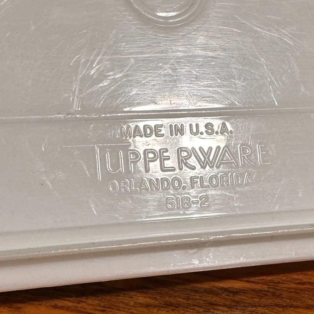 1960s Vintage Tupperware Fridge/Storage Container Original Classic White Clear